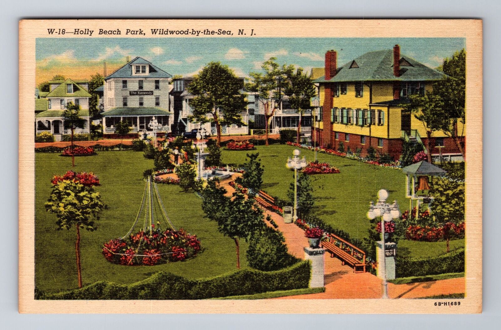 Wildwood-by-the-Sea NJ-New Jersey, Holly Beach Park, Antique Vintage Postcard