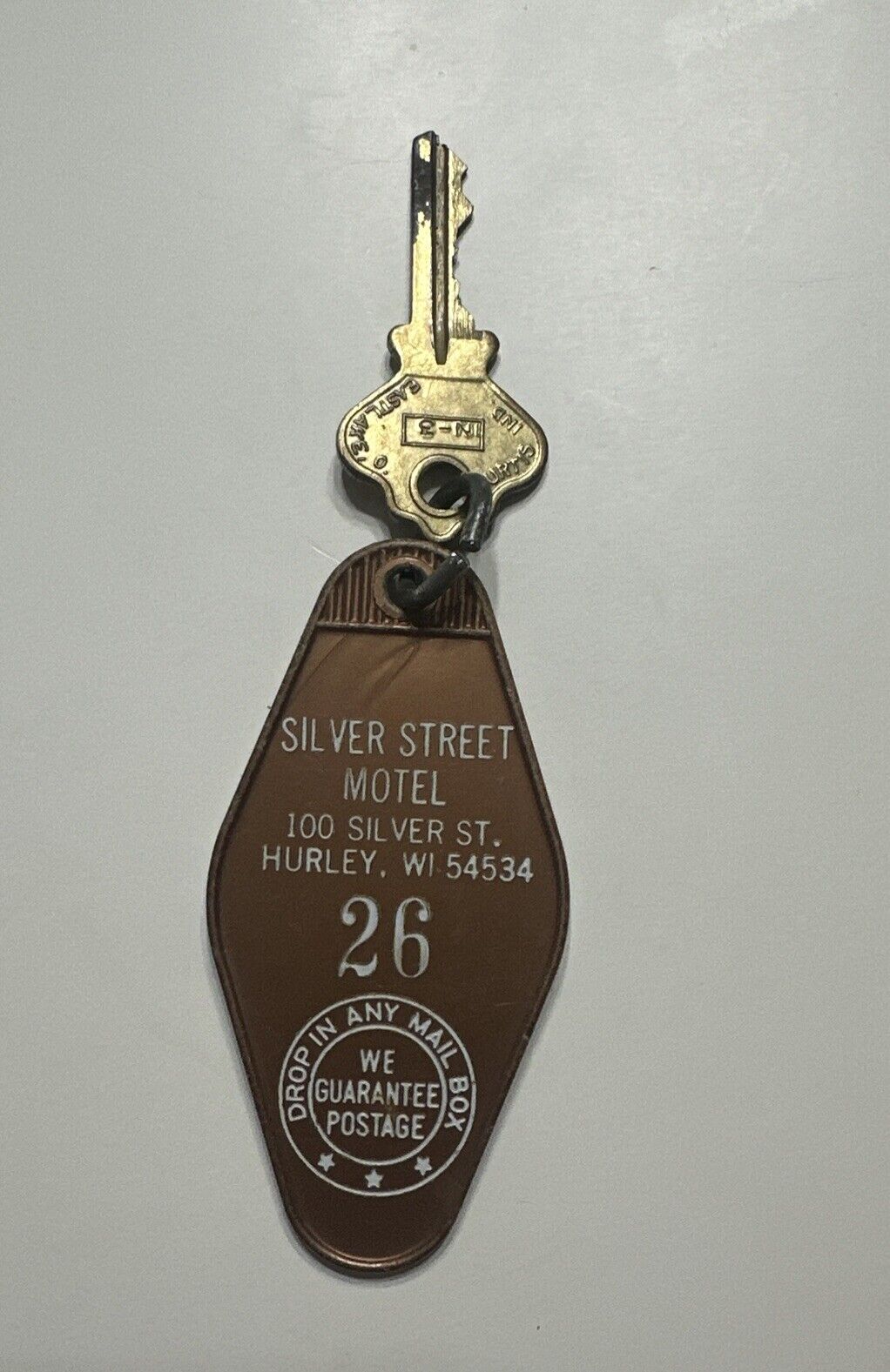 Silver Street Motel Room Key And Fob Hurley WI