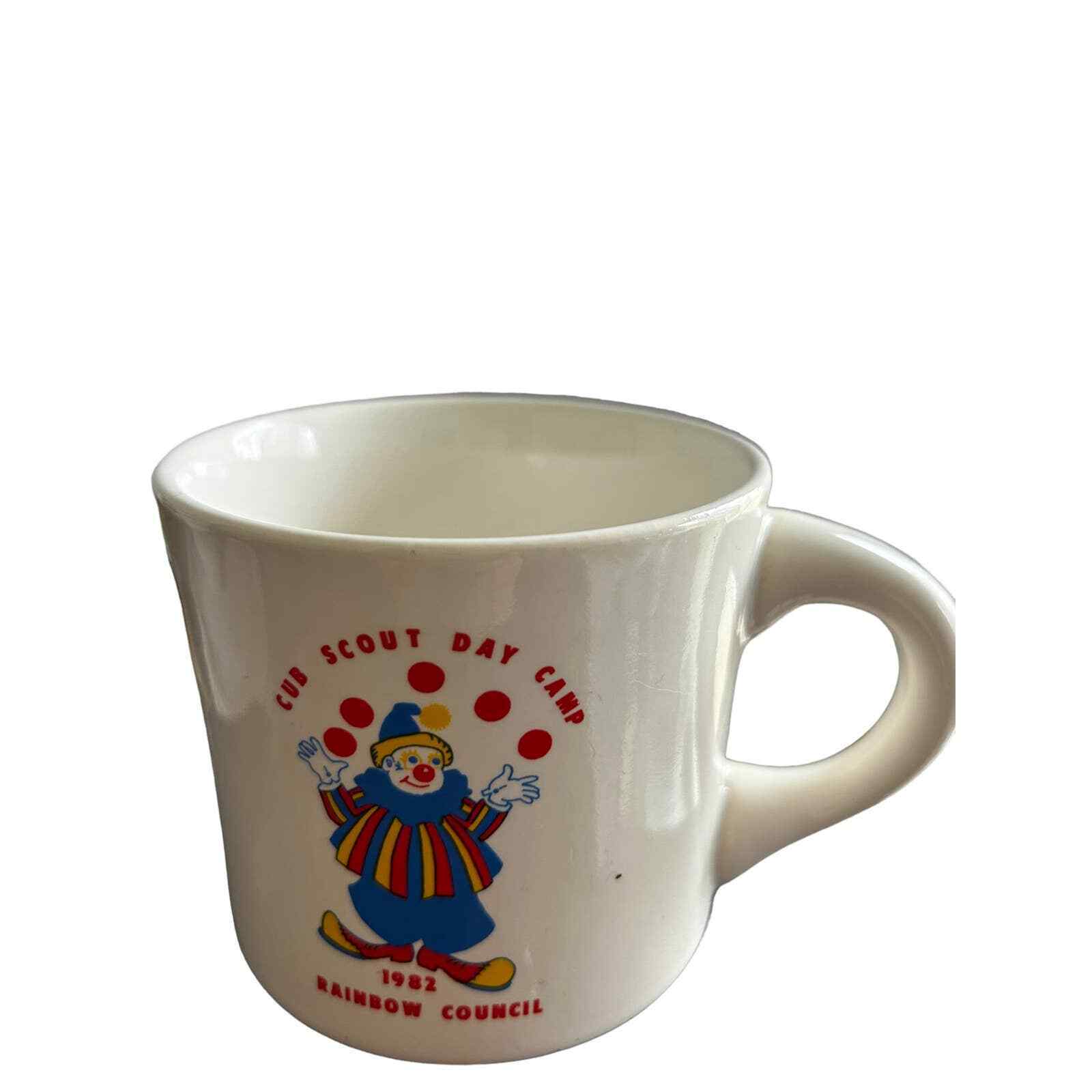 Vintage Cub Scout Day camp 1982 rainbow council coffee cup mug