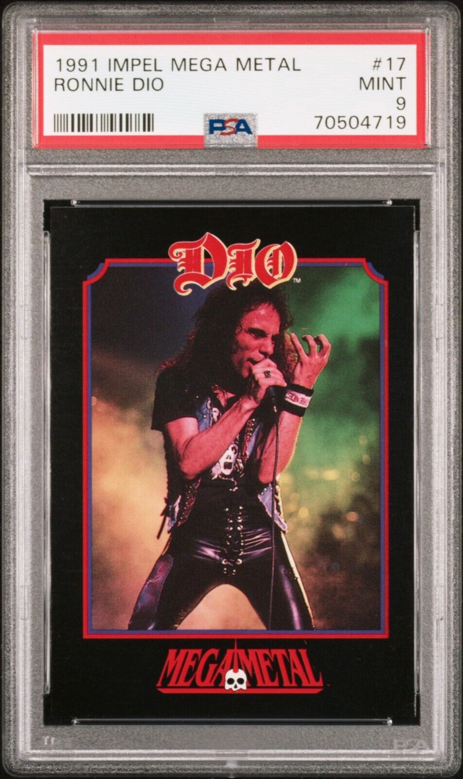 1991 Mega Metal #17 Ronnie James DIO PSA 9 POP 2 None Higher