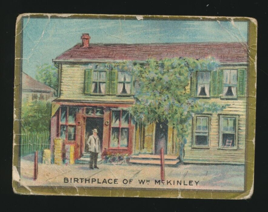 1911 T69 Helmar Cigarettes HISTORIC HOMES -Birthplace of McKinley *Unvarnished*