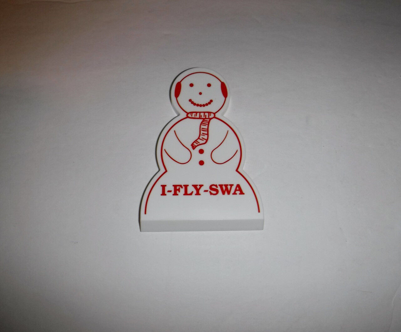 I-FLY-SWA Southwest Airlines Snowman Window Ice Scrapper Advertising Sample