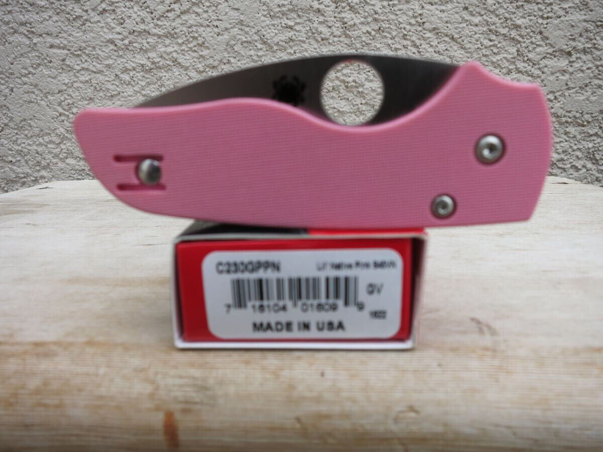 Spyderco Lil\' Native Pink G10 Handle S45VN blade C230GPP KnifeJoy Exclusive BNIB