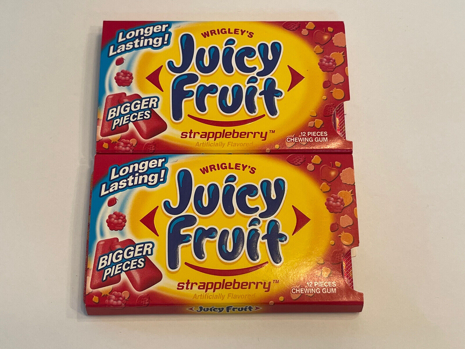 Wrigleys Juicy Fruit Strappleberry Gum Lot Of 2 Packs Discontinued