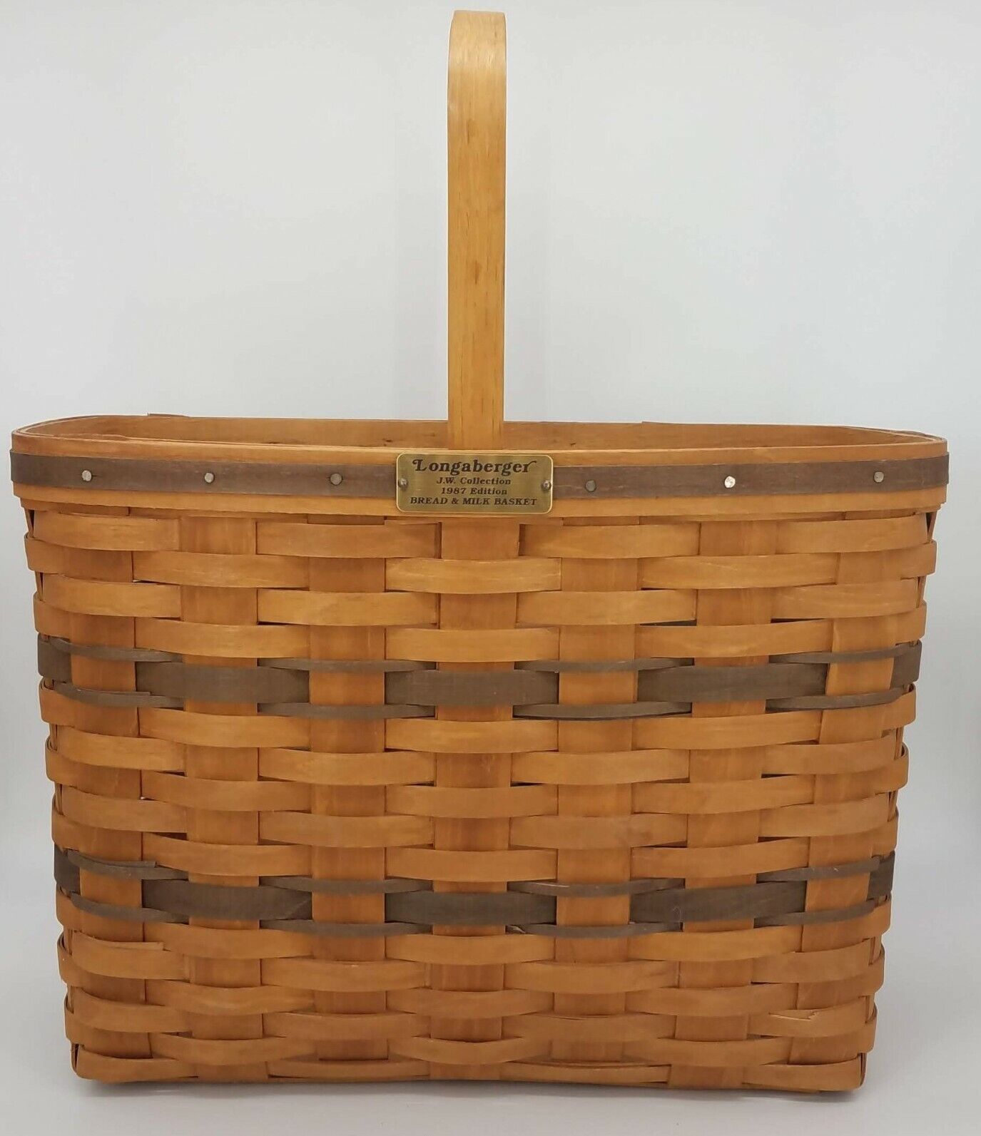 Longaberger 1987 J.W. Collection Blue Bread and Milk Basket~5th Edition~Limited
