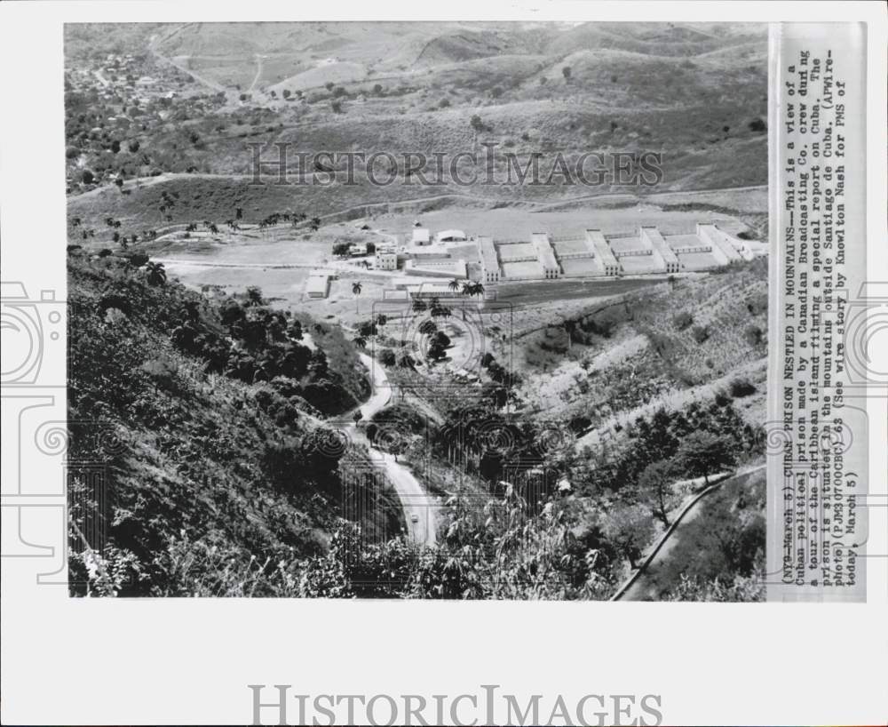 1963 Press Photo View of a Cuban prison outside Santiago de Cuba - afx21783