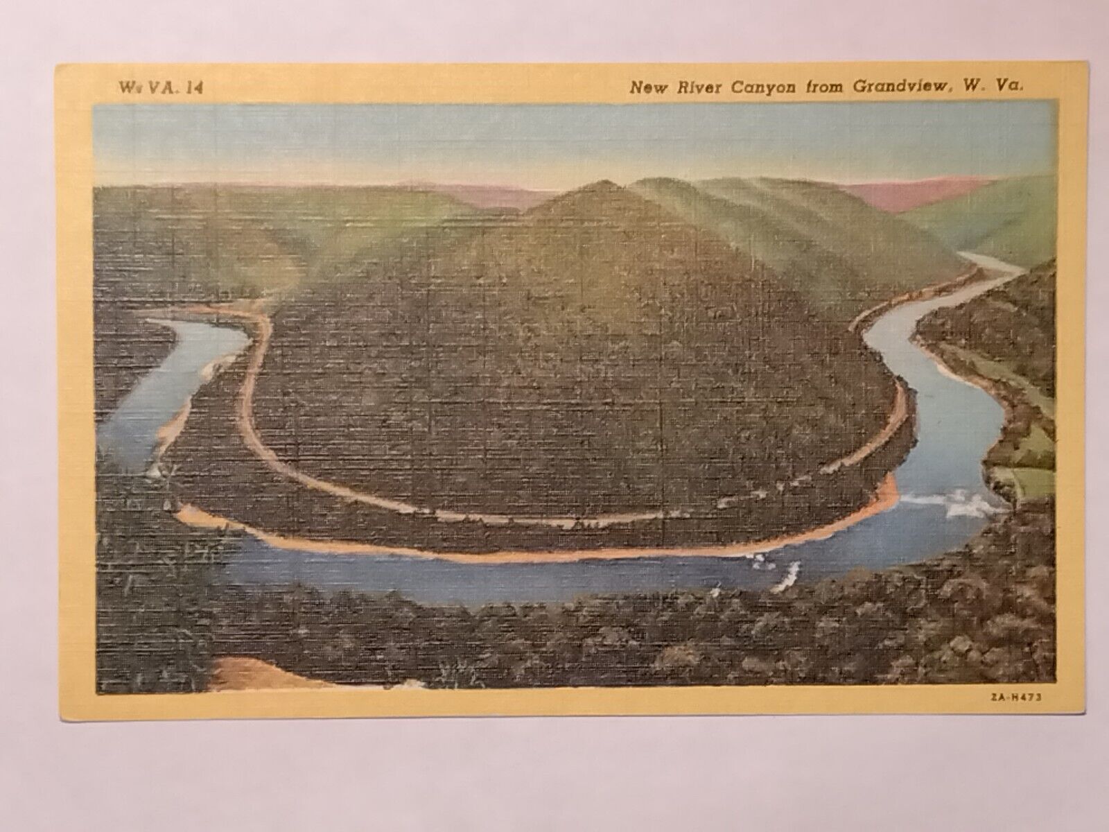 New River Canyon Near Grand View Panorama On Route 19 Postcard