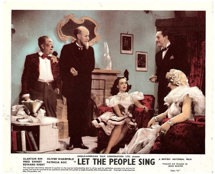 Let The People Sing Alastair Sim Patricia Roc Olive Sloane 8x10 inch photo