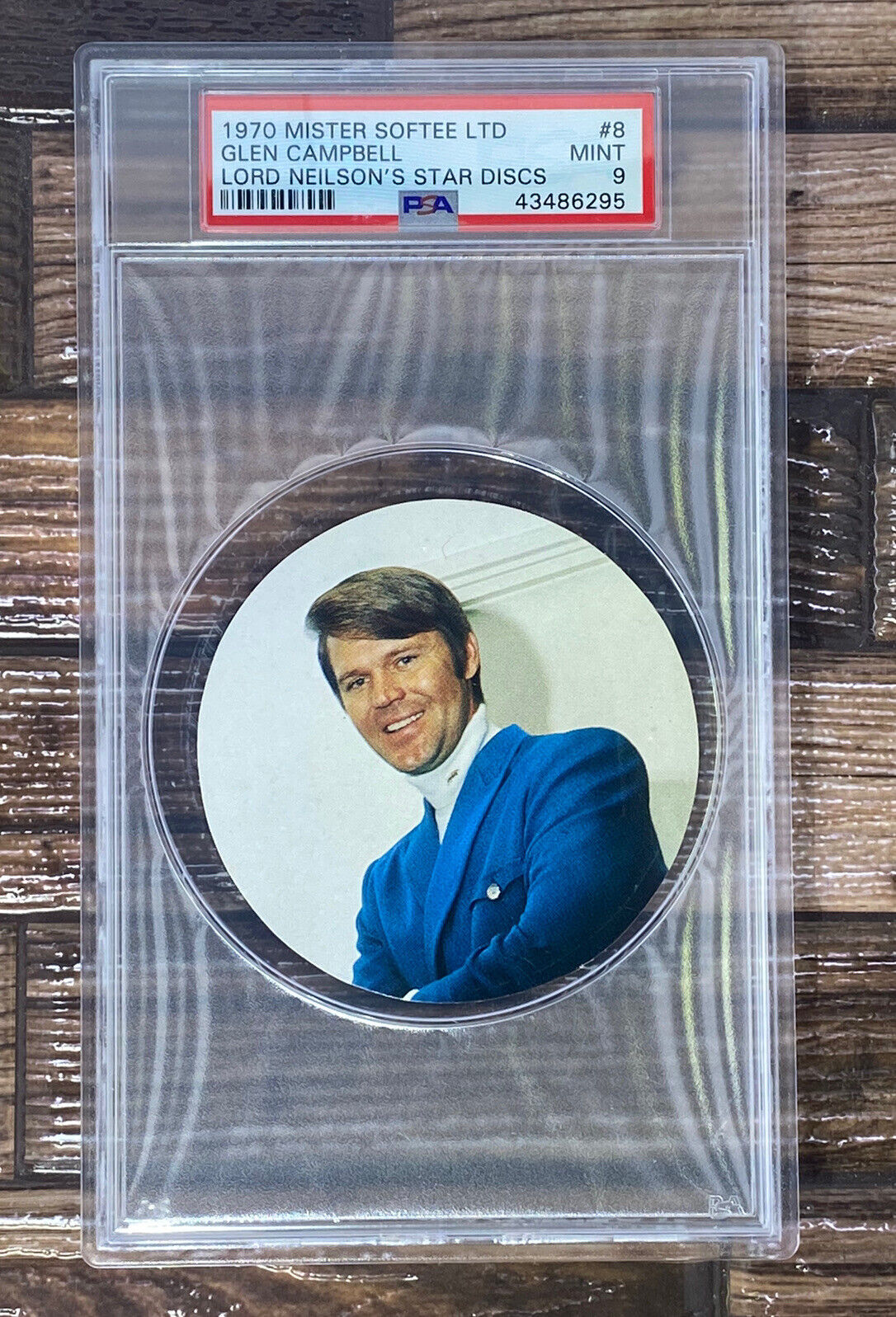 1970 Mister Softee Ltd. Lord Neilson\'s Star Discs #8 Glen Campbell PSA 9