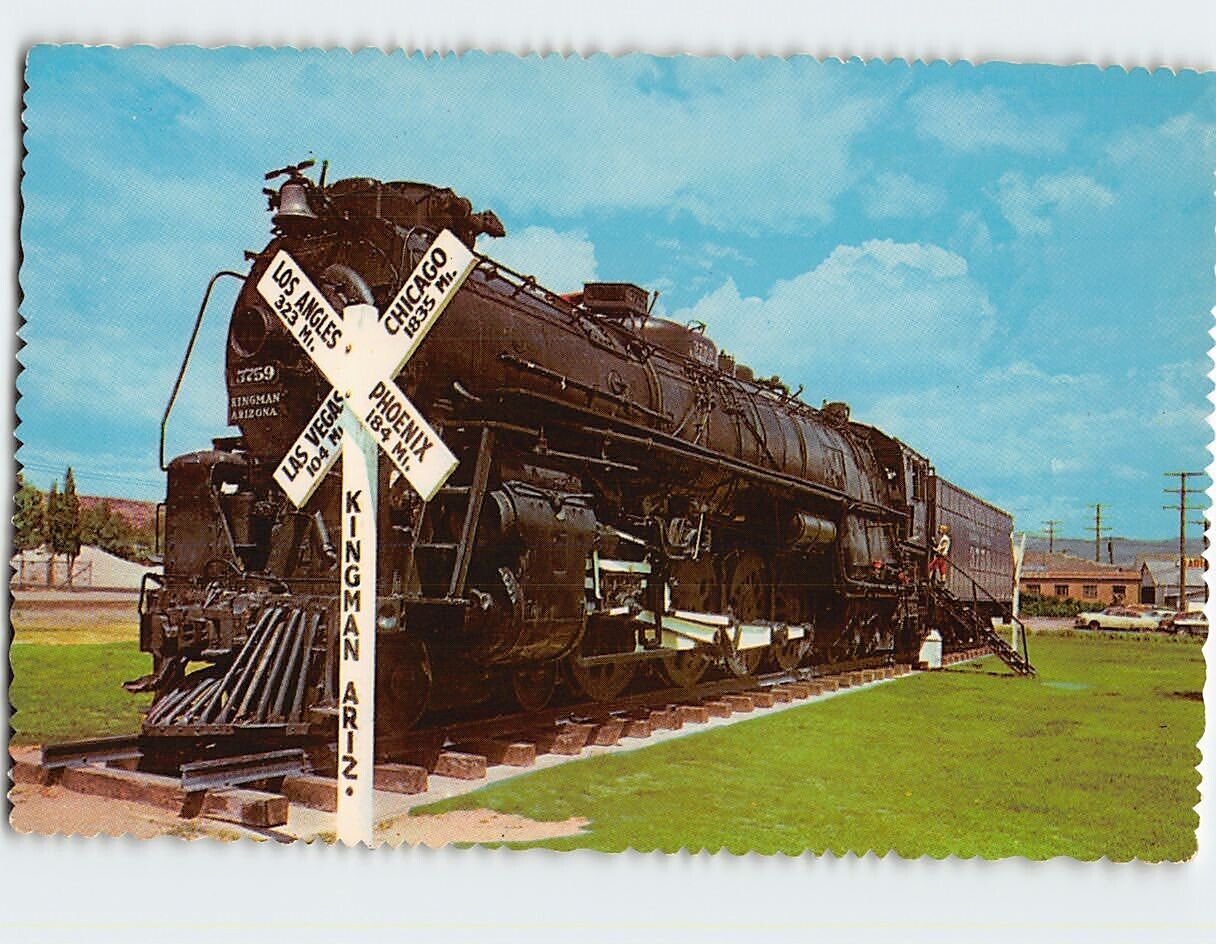 Postcard Engine No. 3759, Kingman, Arizona
