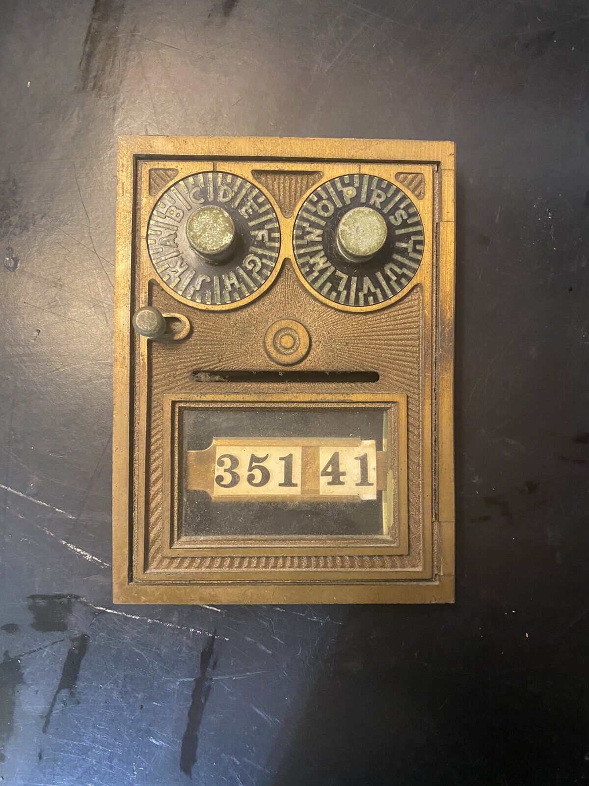 VINTAGE POST OFFICE DOOR AND FRAME 50'S-60'S Georgia Tech, Dual Dial