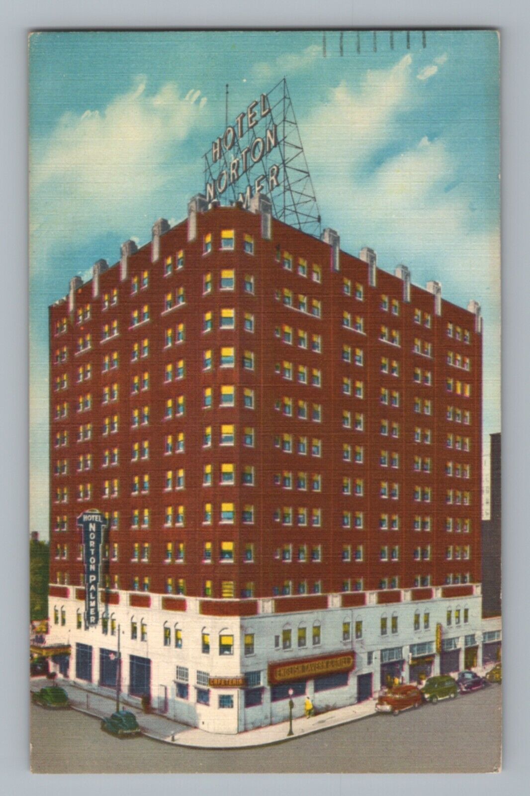 Norton Palmer Hotel Windsor Ontario Canada Vintage Postcard