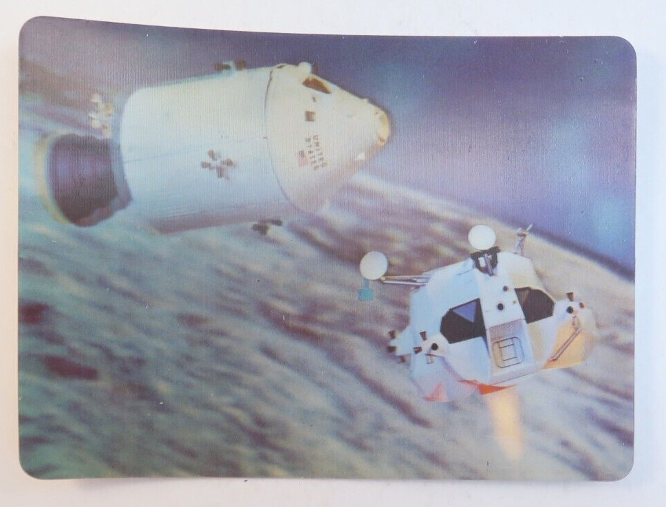 Link-Up 3D Collector Lunar Module Super Xograph Holographic Vintage Postcard