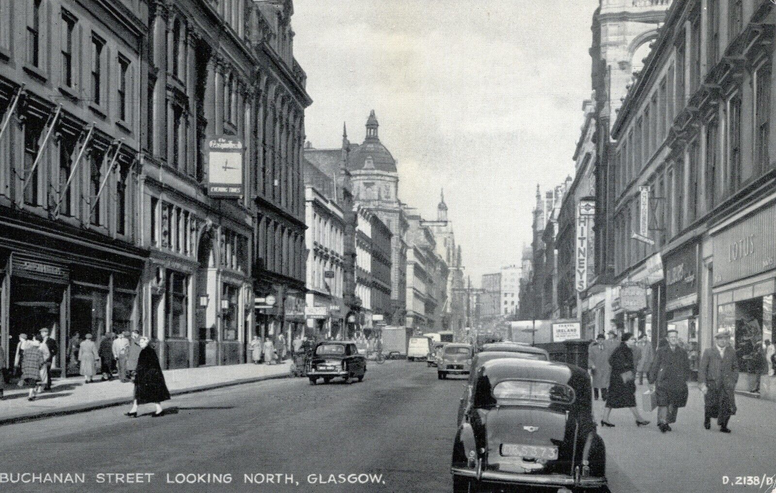 RPPC Buchanan Street, Glasgow Real Photo Unposted Glossy Postcard