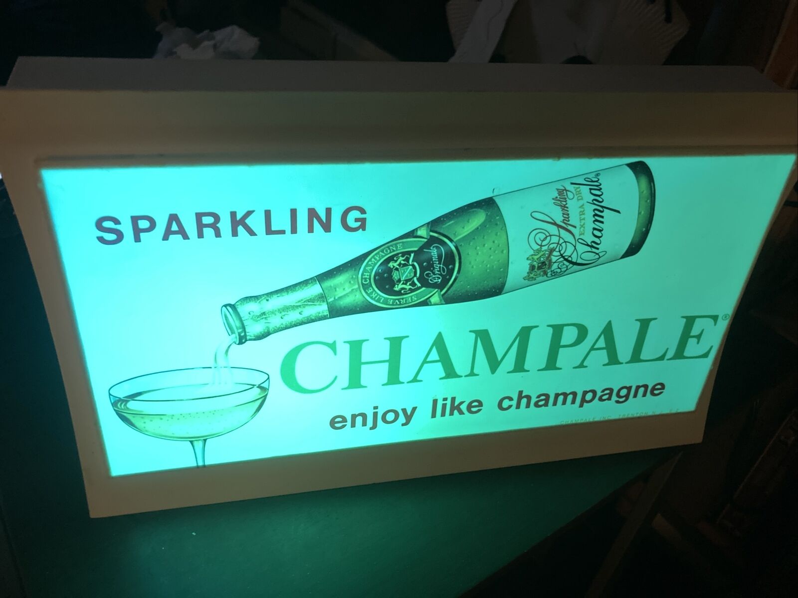 Vintage Sparkling Champale Flickering Lighted Bar Sign