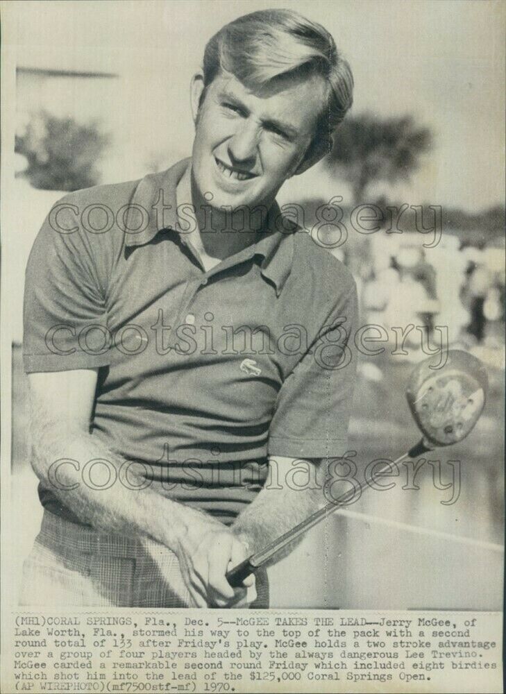 1970 Press Photo Golfer Jerry McGee 1970s
