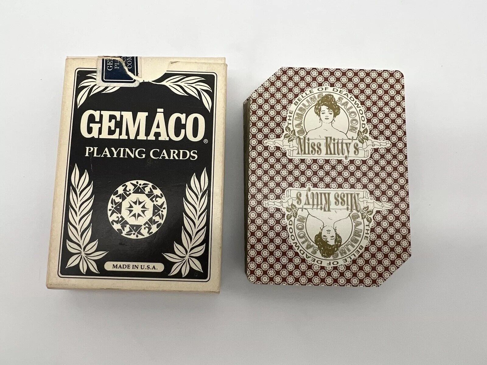 MISS KITTY'S  GAMBLING SALOON Gemaco Vintage Playing Cards Deadwood, SD