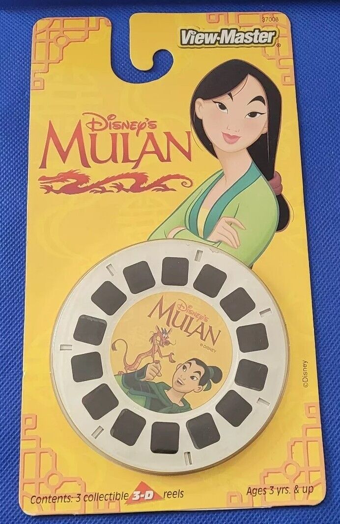 Disney Disney\'s Mulan Movie view-master 3 Reels open blister Pack set