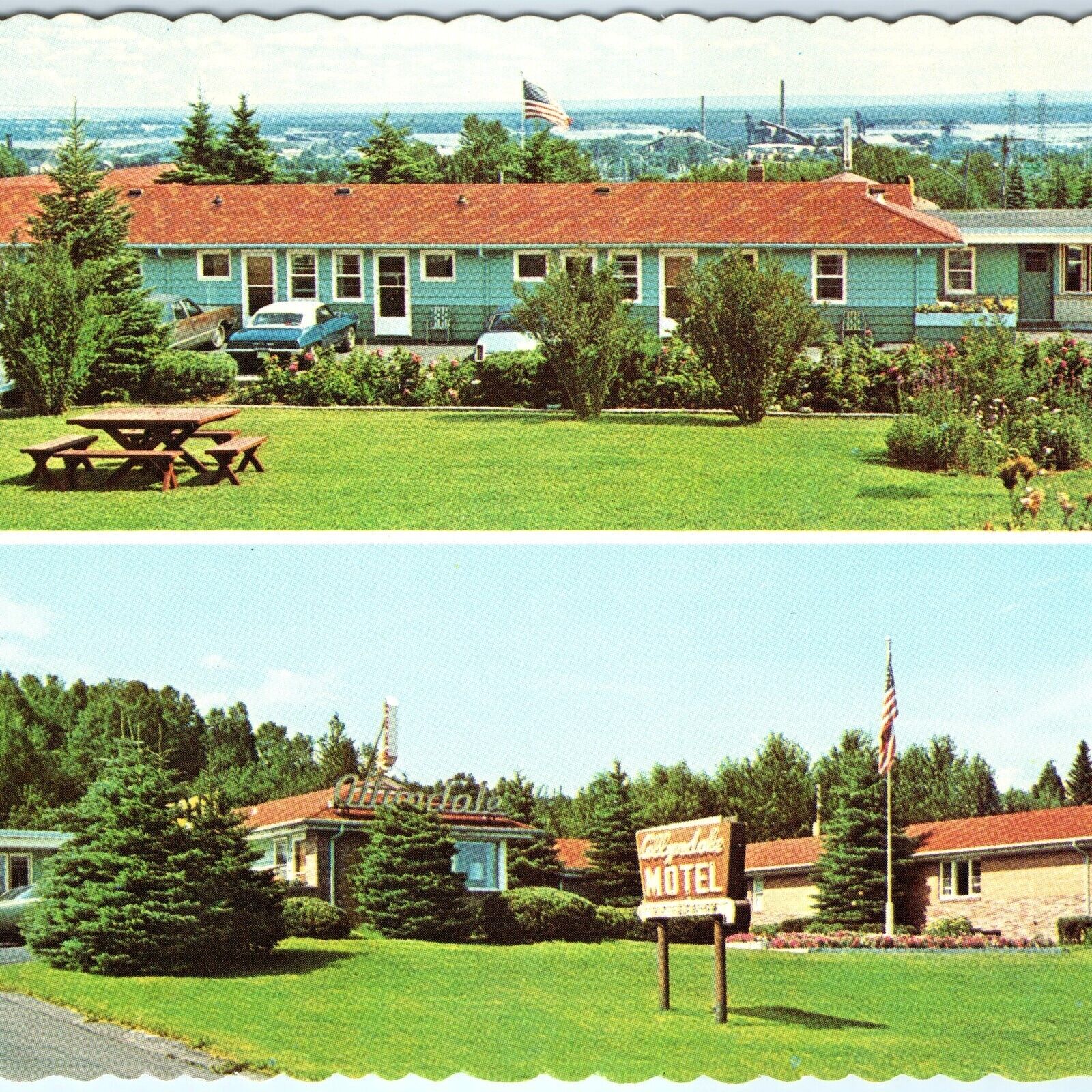 c1960s Duluth, MN Allyndale Motel Chrome Photo Oversized Postcard Leo Koski A152