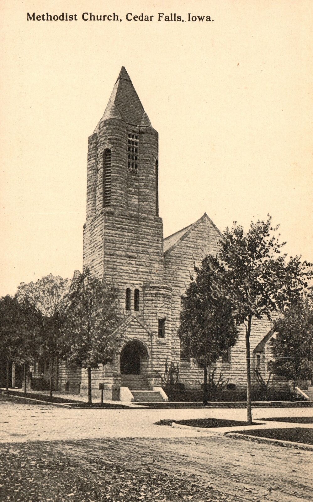 Vintage Postcard 1910\'s View of Methodist Church Cedar Falls Iowa IA