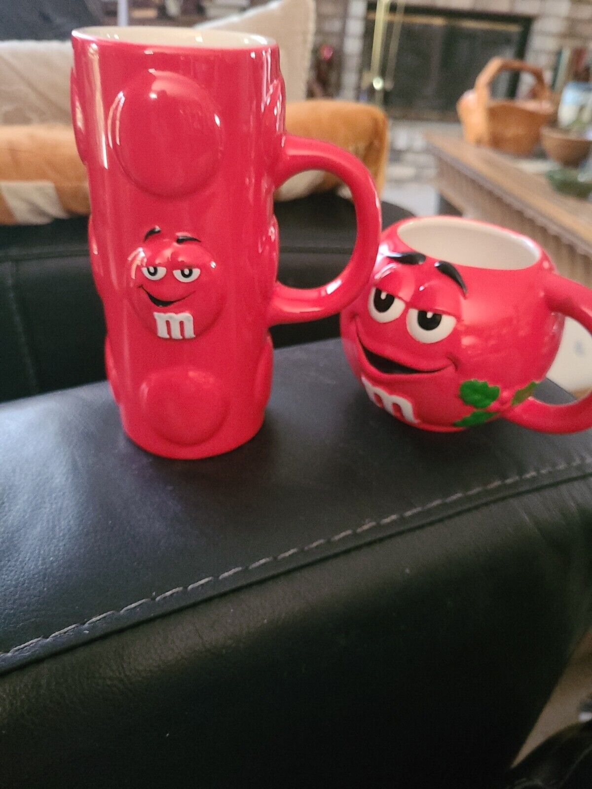 2 Red M & M Mugs