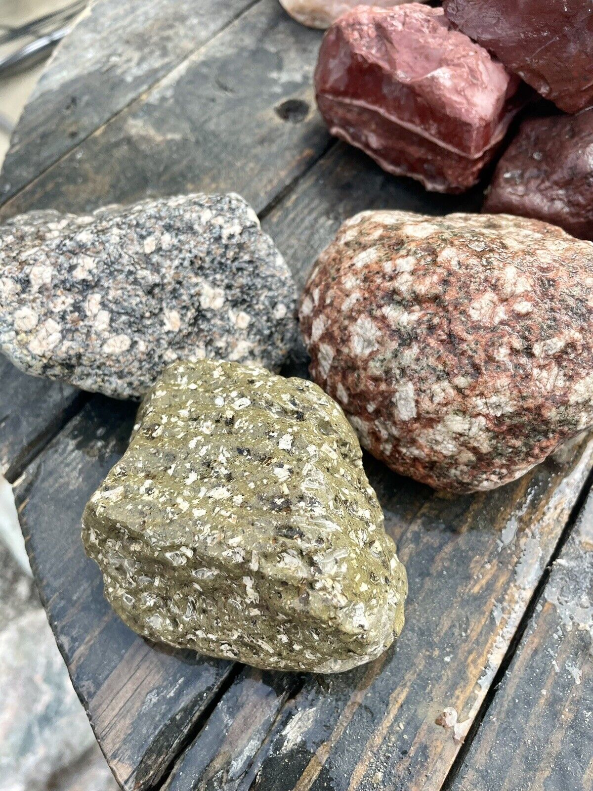 porphyry stone LOT OF 3 GREAT CHOICE APPROX 4 LBS