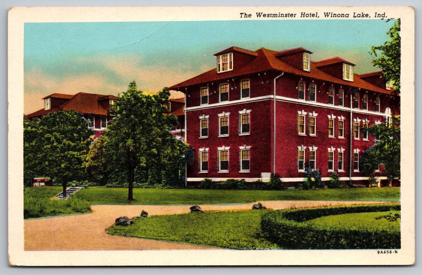 PostCard IN Winona Lake - The Westminster Hotel | WB c1920s