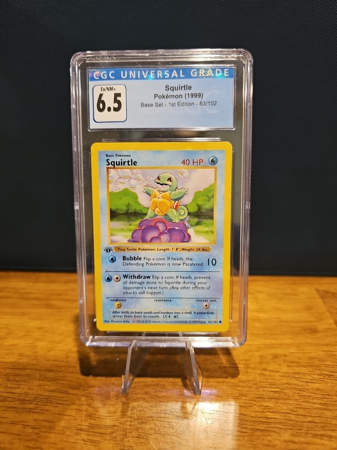 Pokémon TCG Squirtle Base Set 63/102 1st Edition Shadowless