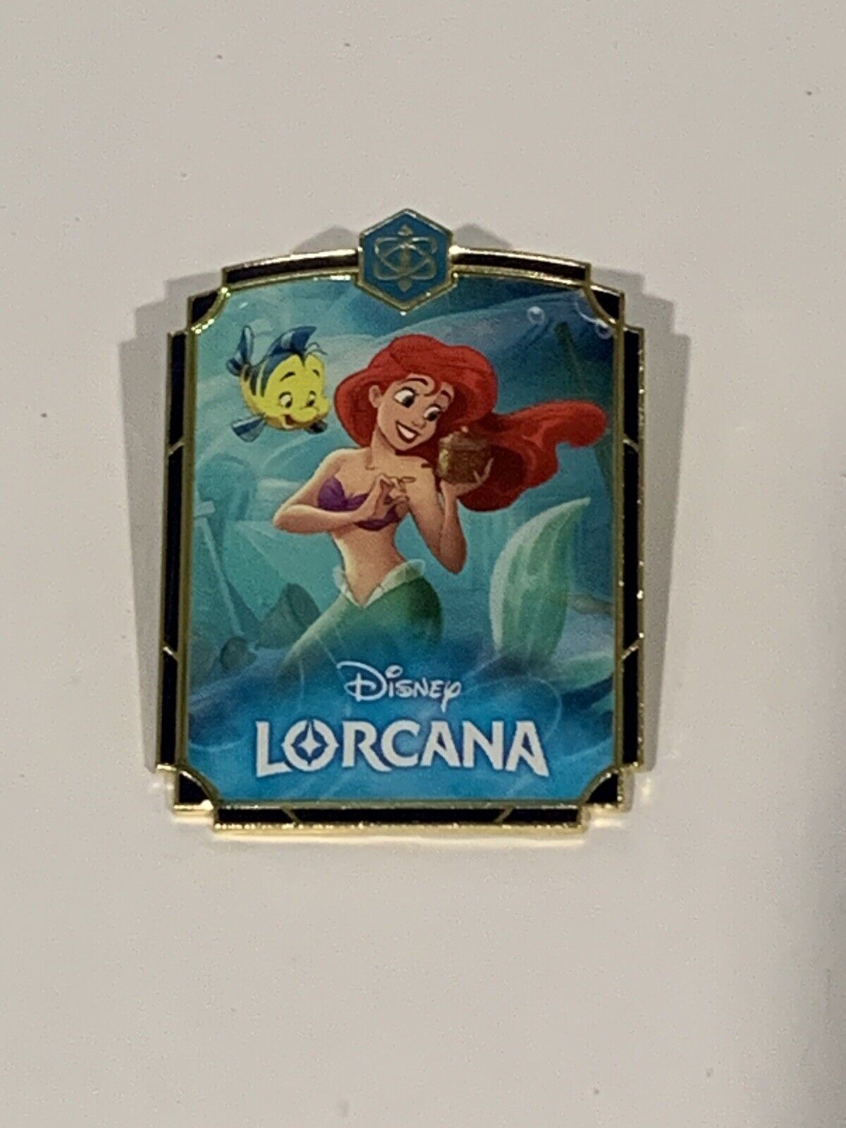 Disney Lorcana Ariel Little Mermaid League Promo Pin - OP Exclusive - BRAND NEW