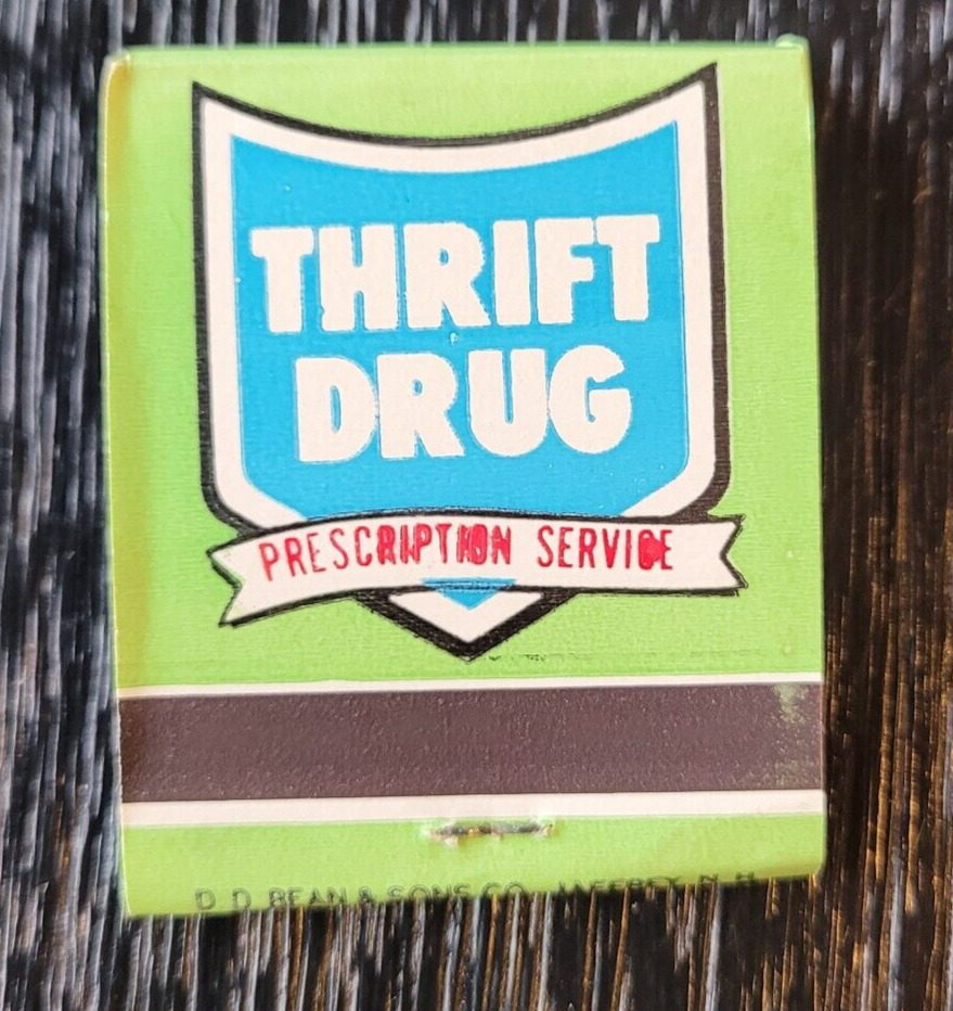 Vintage Unstruck Matchbook Thrift Drug Prescription Store JC Penney