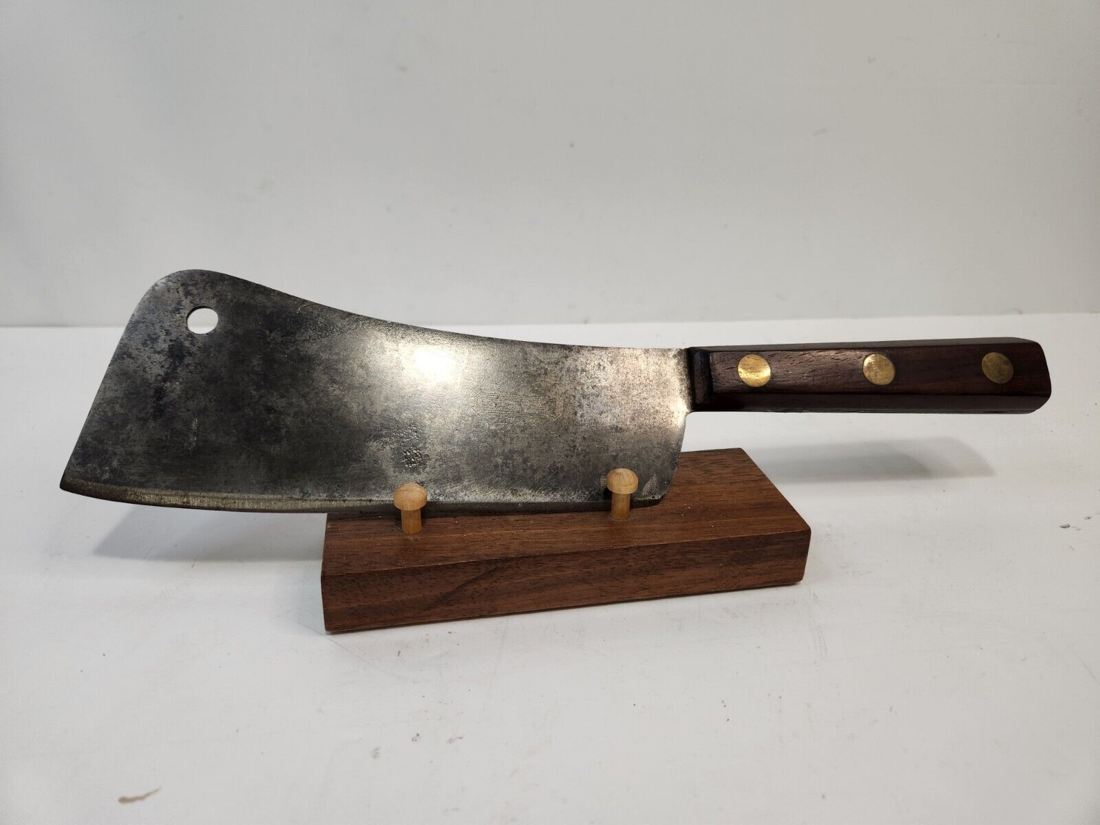 Meat Cleaver Marked Universal L F & C Full Tang Walnut Handle?