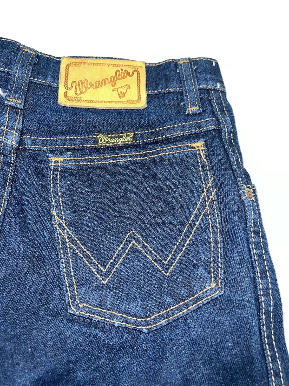 Vintage Wranglers Jeans Student Youth Dark Washed Pants Size 26x34