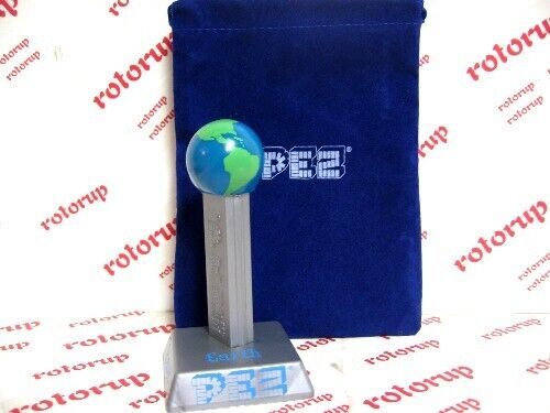 PEZ from 2003 Planet Earth with stand in beautiful blue bag. Special Order 2003