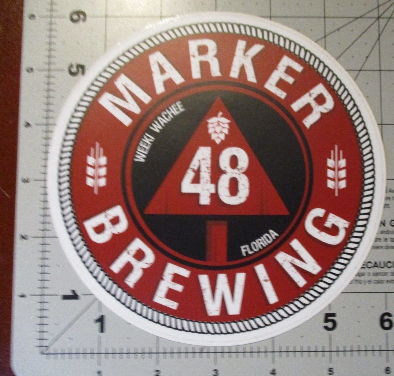 MARKER 48 BREWING Florida hazy river STICKER decal craft beer brewery