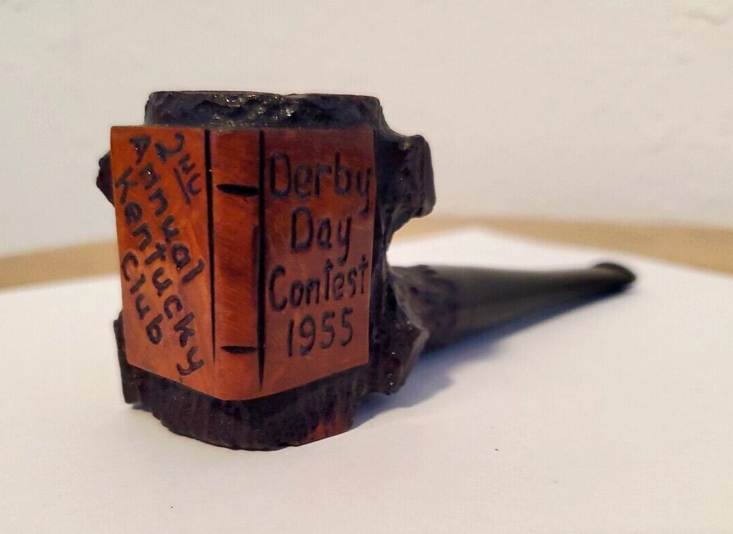 1955 Rare Kentucky Club Pipe 2nd Annual Derby Day Contest Imported Briar