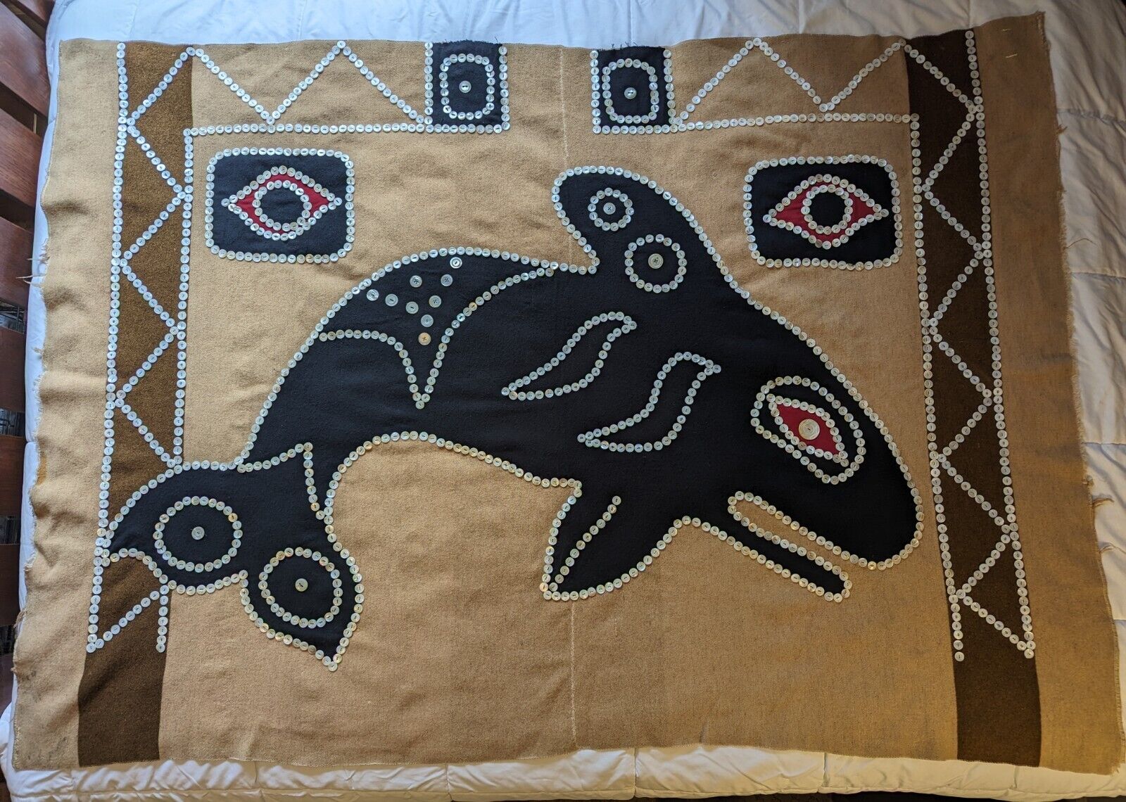 Vintage Northwest Coast Button Blanket - Haida - Tlingit