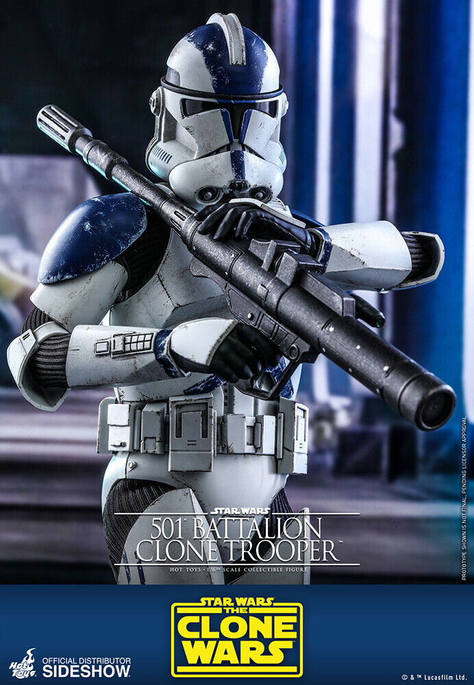 STAR WARS~501ST BATTALION~CLONE TROOPER~SIXTH SCALE FIGURE~TMS022~HOT TOYS~MIBS