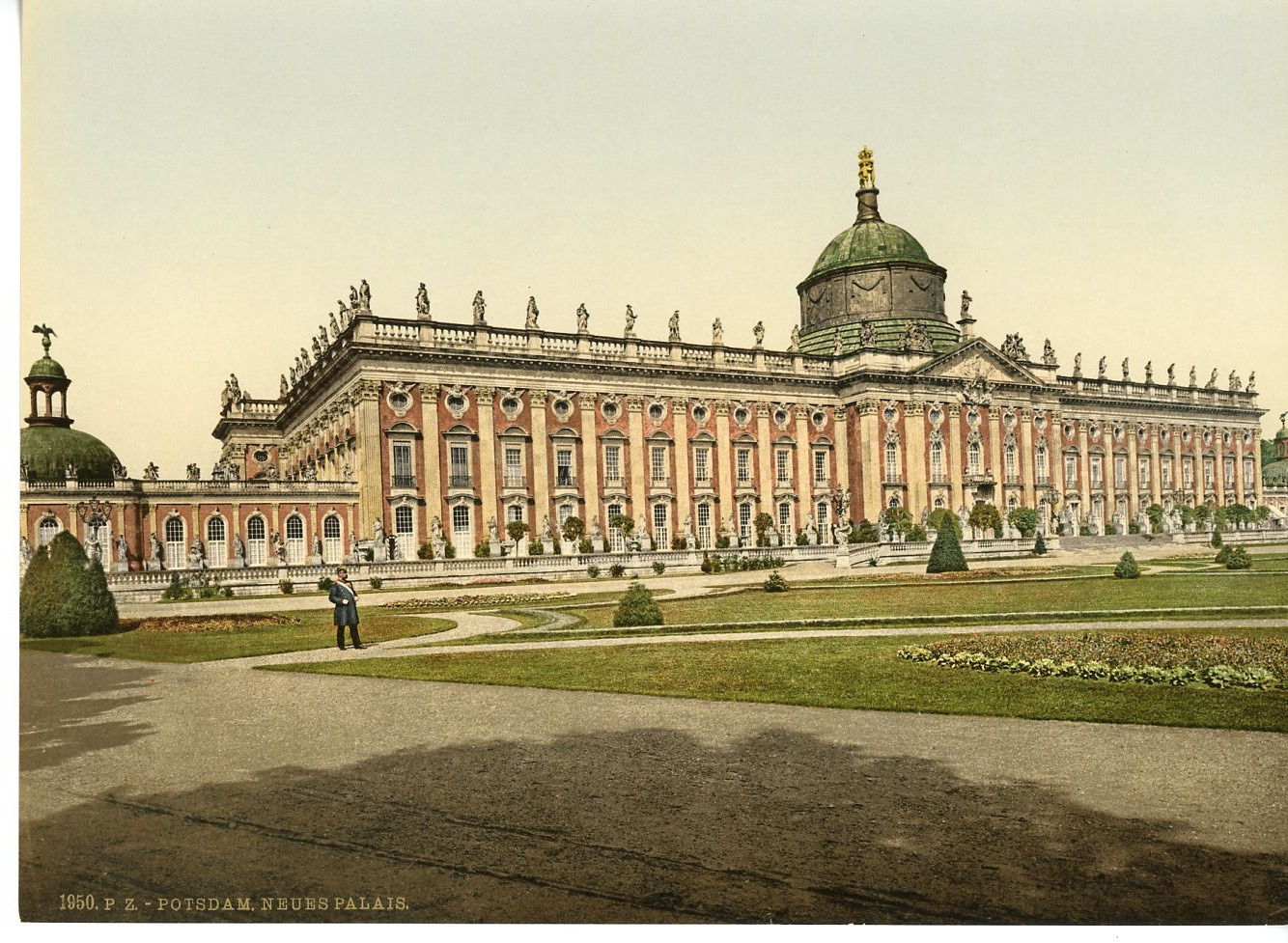 Potsdam. New Palace. PZ Vintage Photochromy, Germany Photochromy, Vint