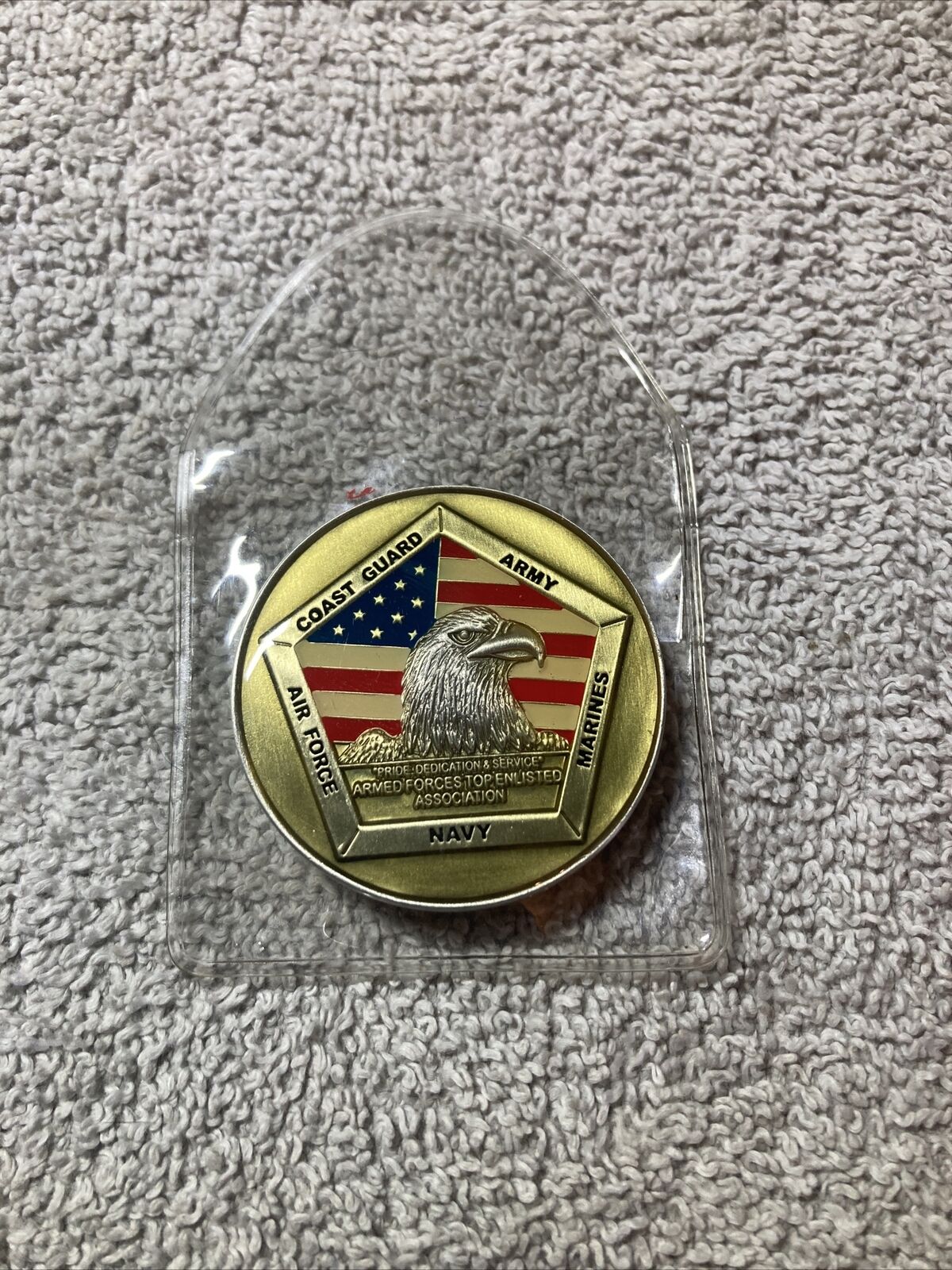 RARE ARMED FORCES TOP ENLISTED ASSOCIATION COMBAT CHALLENGE COIN US MILITARY