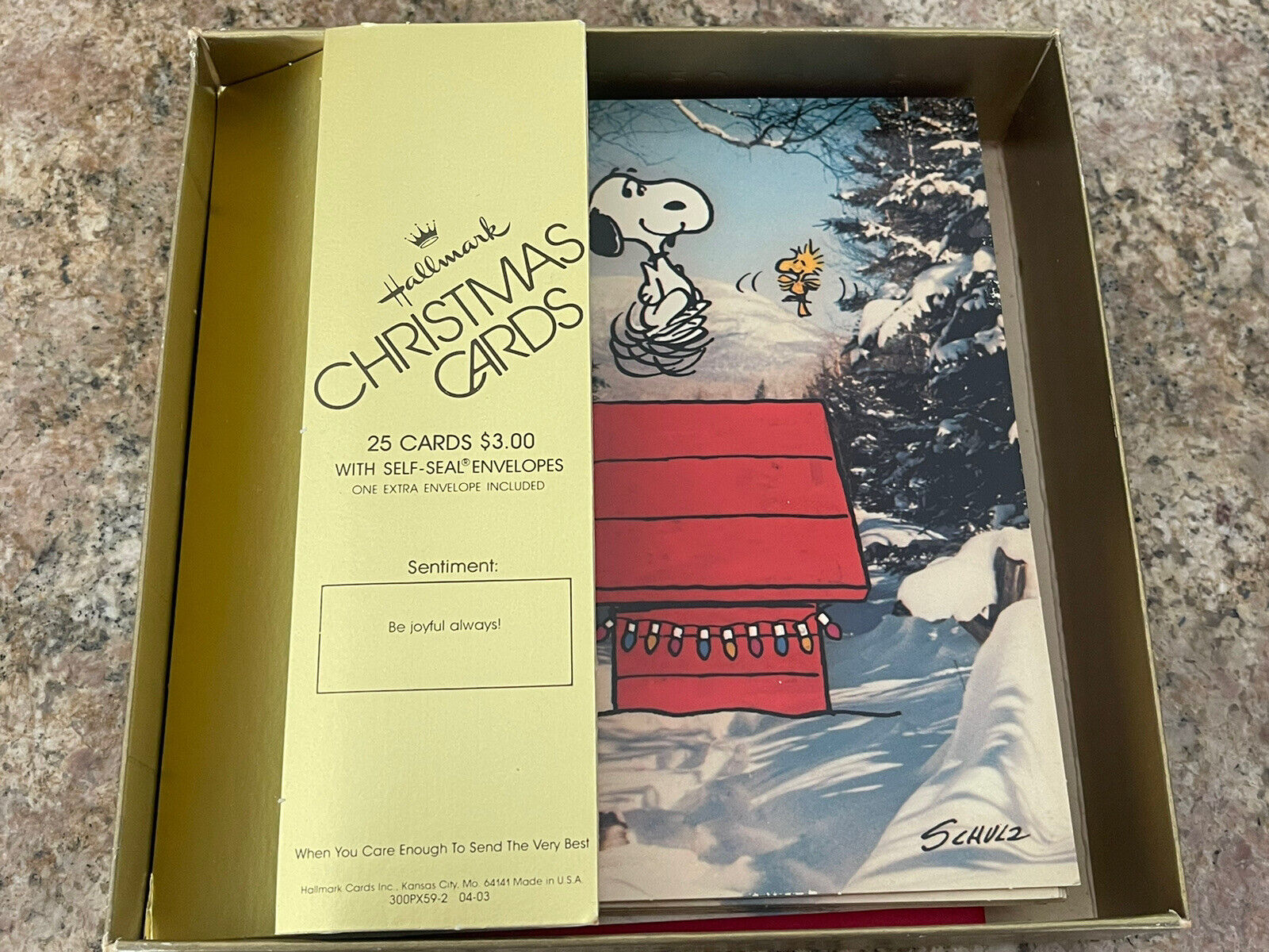 VTG Lot 1980s Peanuts (14) Original Christmas Cards Hallmark W/ Envelopes 