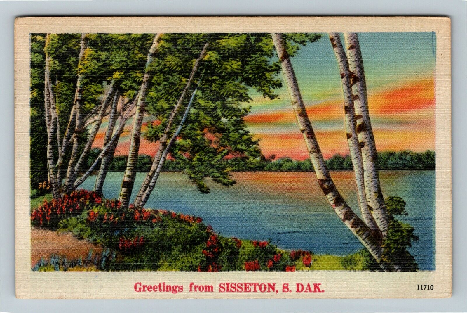 Sisseton SD-South Dakota Scenic Greetings  Vintage Souvenir Postcard