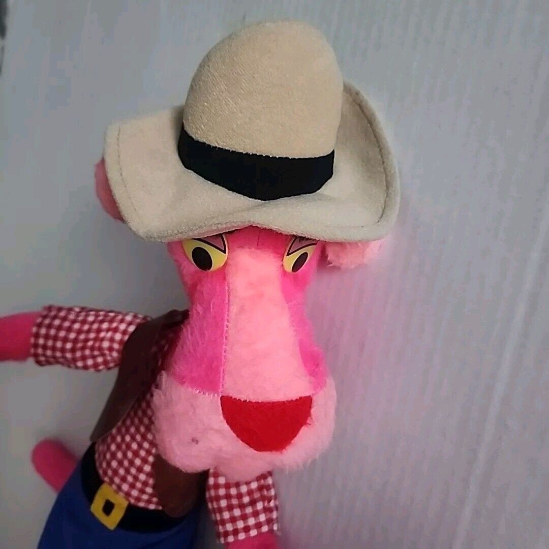 Pink Panther Western Dancing 1980 Vintage Stuffed Plush 20\