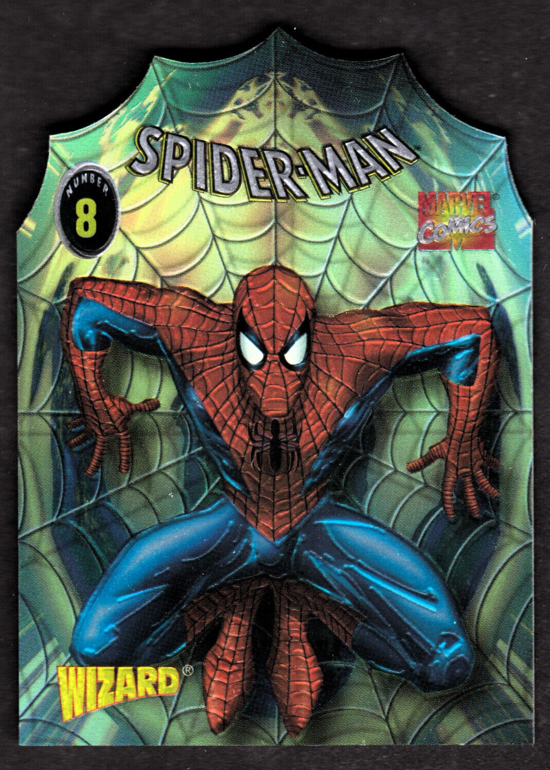1992-97 Wizard Magazine Series 4 #8 Spider-Man/Wieringo Wizard #63 Die-Cut