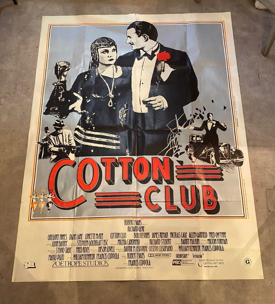 AUTHENTIC COTTON CLUB CINEMA POSTER FRANCIS COPPOLA WITH RICHARD GERE