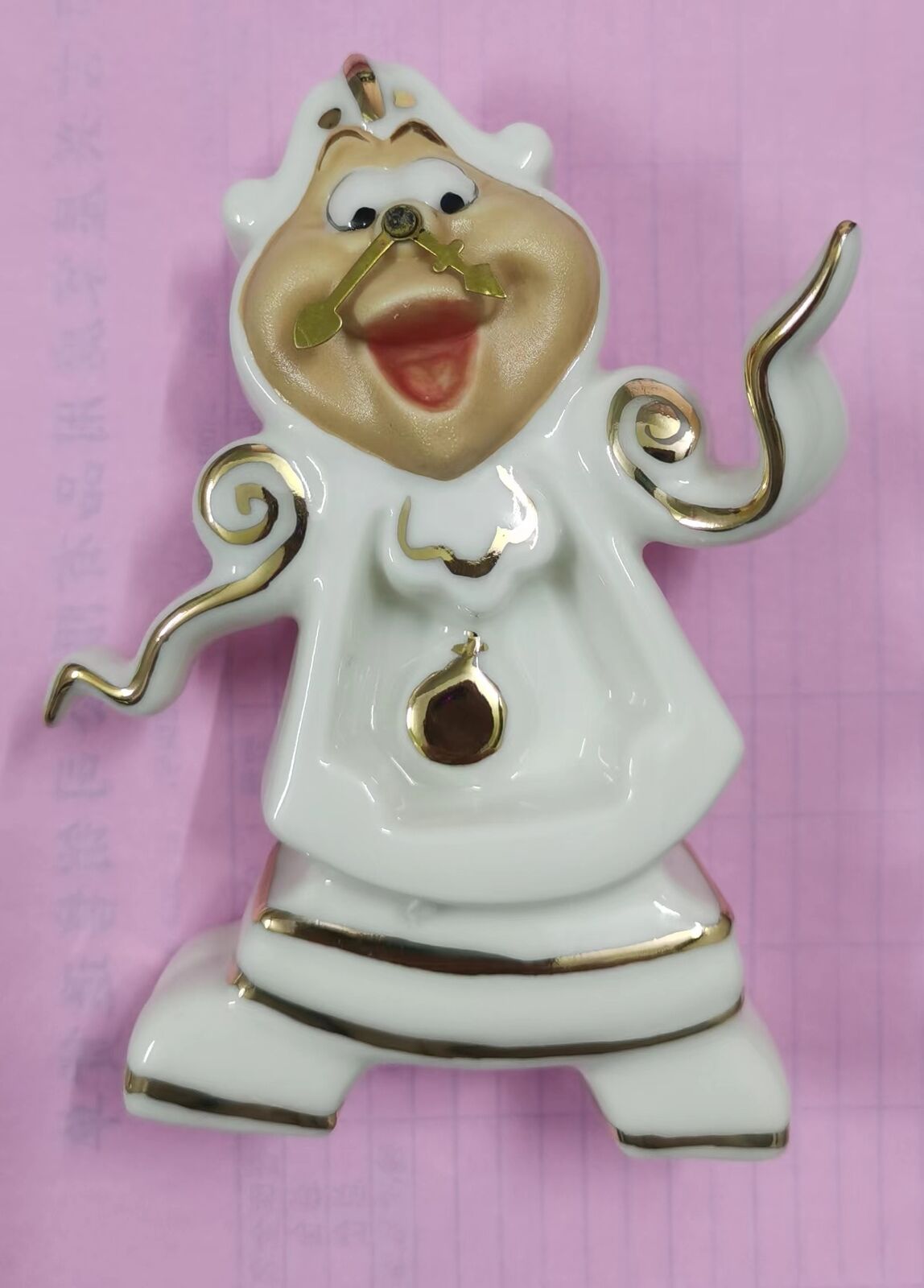 Lenox China COGSWORTH Right on Time Beauty & The Beast Disney Home Decor Statue