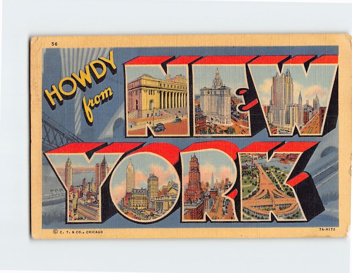 Postcard Howdy from New York City New York USA