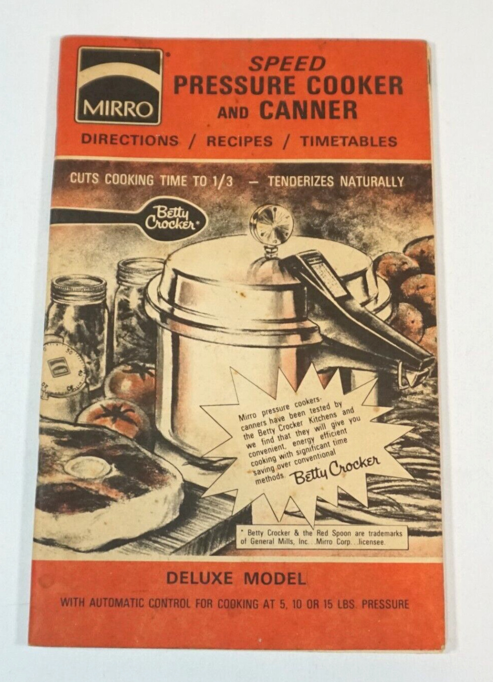 Mirro Speed Pressure Cooker Canner Directions Recipes Timetables Parts List