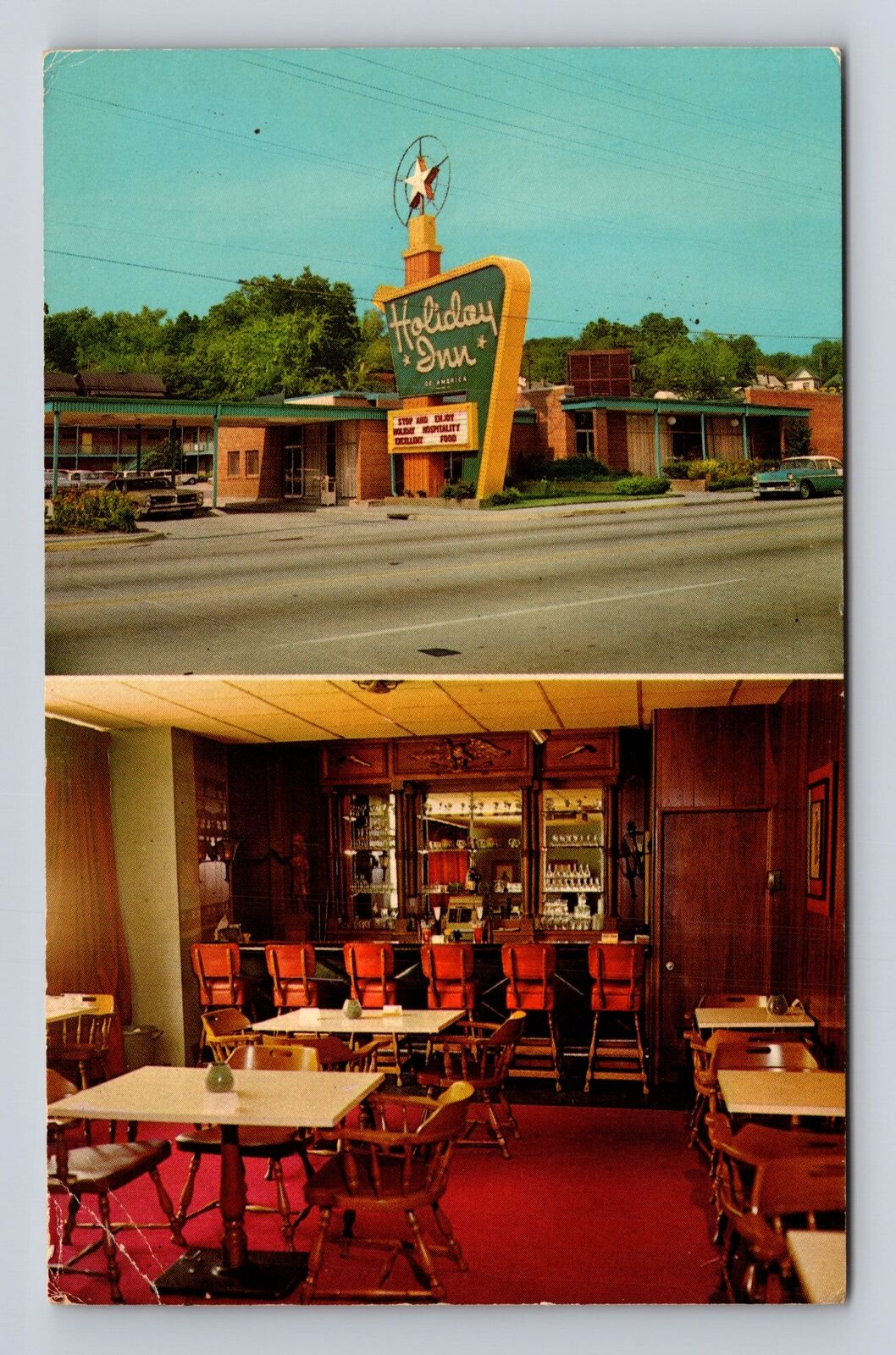 Macon GA-Georgia, Holiday Inn Downtown, Advertising, Antique Vintage Postcard