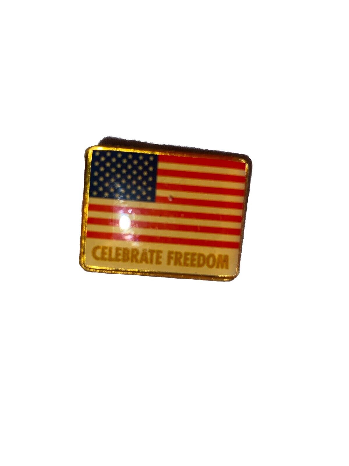 Vintage Celebrate Freedom American Flag Pin
