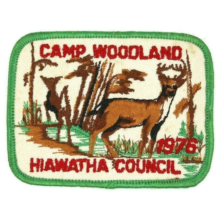 1976 Camp Woodland Hiawatha Council Patch New York NY Boy Scouts BSA